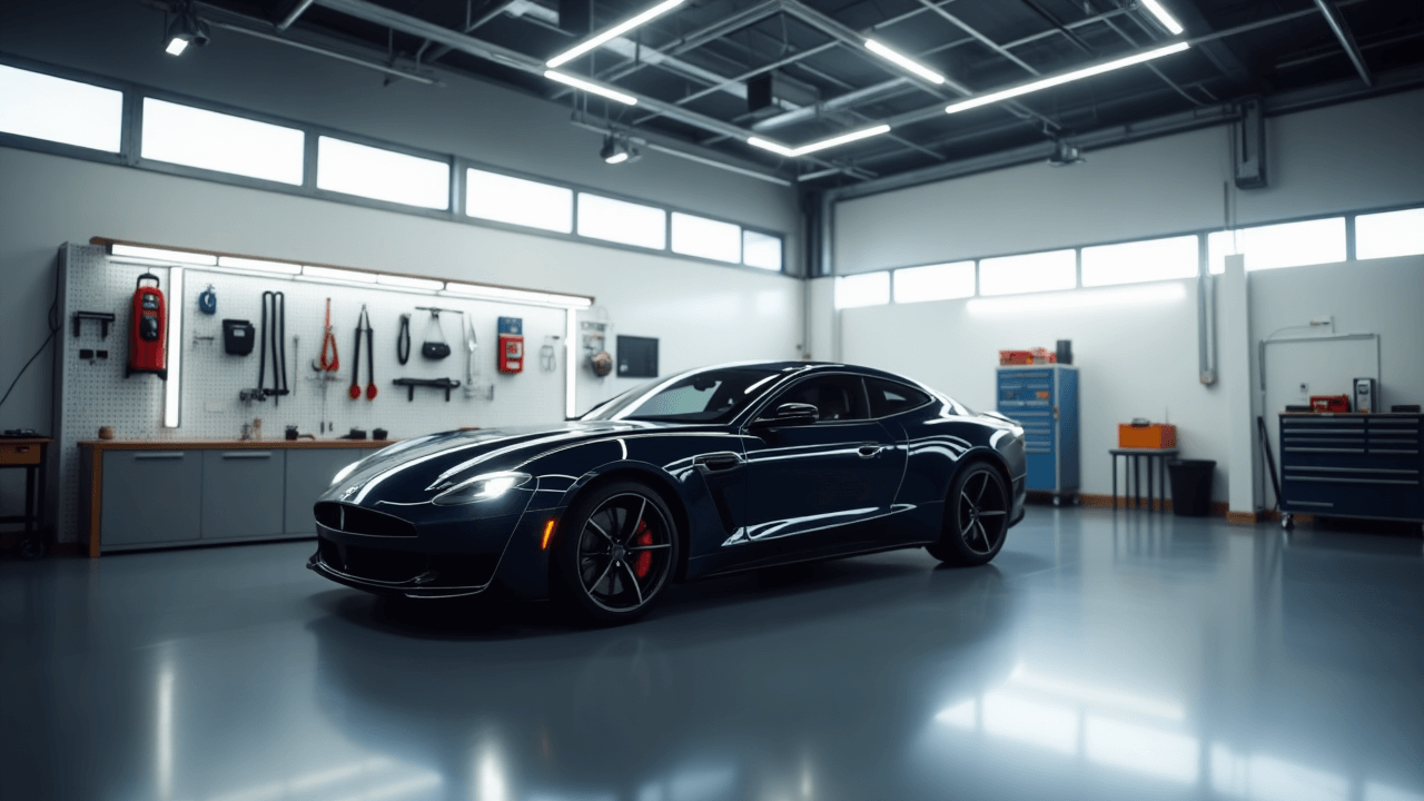 lit_premium_automotive_workshop__car_with_glossy_finish_unde