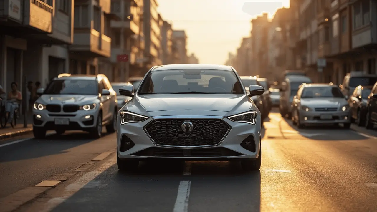 carro-em-avenida-movimentada-de-Osasco-com-alto-fluxo-de-veiculos-cenario-urbano-intenso-veiculo-em-destaque-com-pintura-renovada