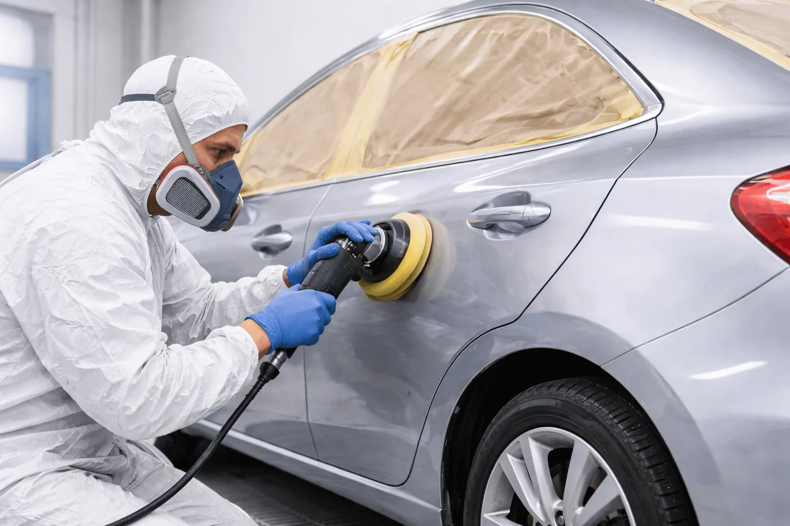 Revitalização de pintura em São José do Rio Preto com polimento profissional em oficina automotiva