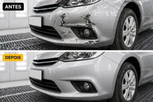 funilaria e pintura em Araçatuba antes e depois com resultado de acabamento profissional